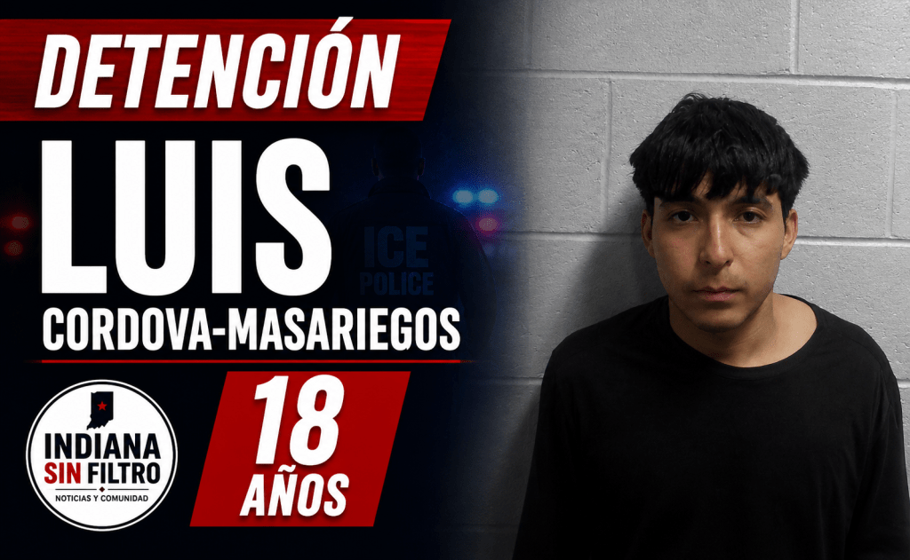 Luis Cordova-Masariegos, de 18 años, aparece en registros de detención de ICE en&nbsp;Indiana