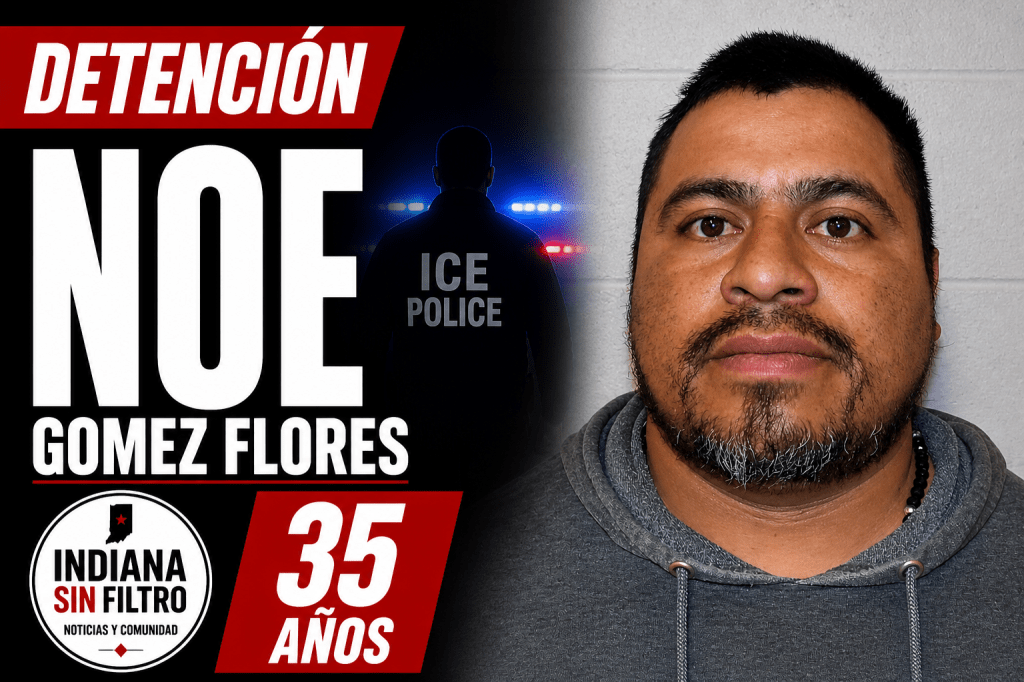 Noe Gomez Flores, de 35 años, aparece en registros de detención de ICE en&nbsp;Indiana