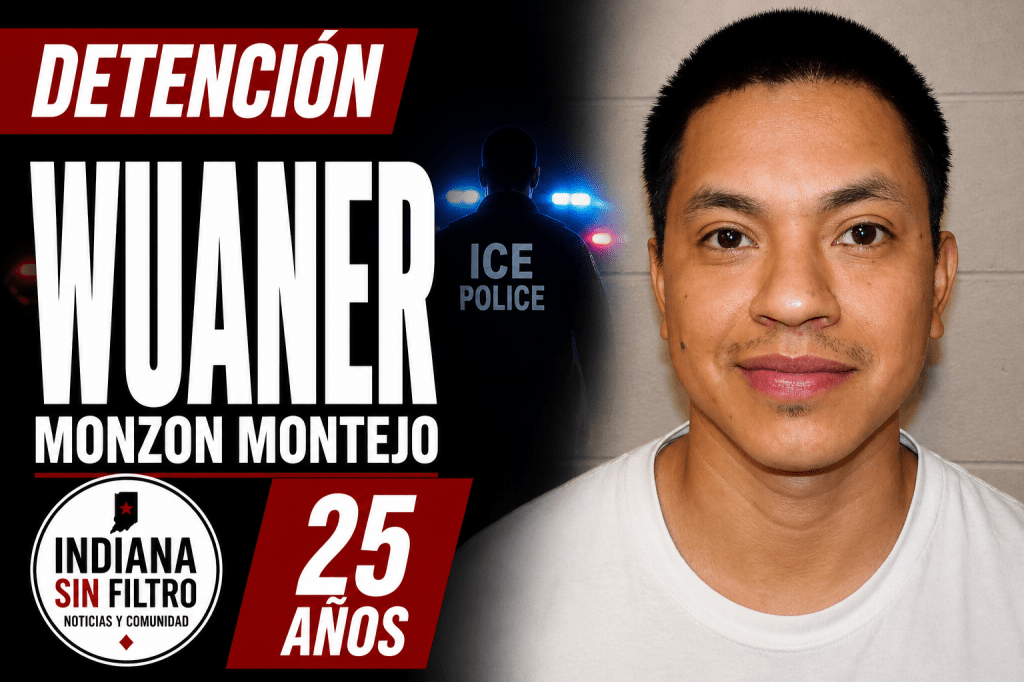 Wuaner Monzon Montejo, de 25 años, aparece en registros de detención de ICE en&nbsp;Indiana